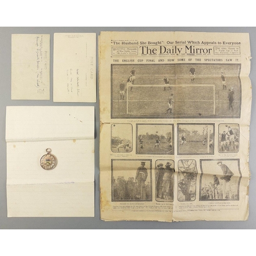 41 - BURNLEY F.C. 1914 Gold Fob Presentation League Cup Final medal to Peter Crawford Brown, a staff memb... 