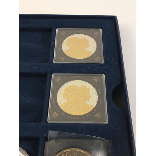 66 - In a Westminster Mint box.  A 2012 Five Pound Proof silver proof with certificate, an Alderney £... 