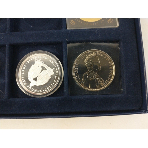 66 - In a Westminster Mint box.  A 2012 Five Pound Proof silver proof with certificate, an Alderney £... 