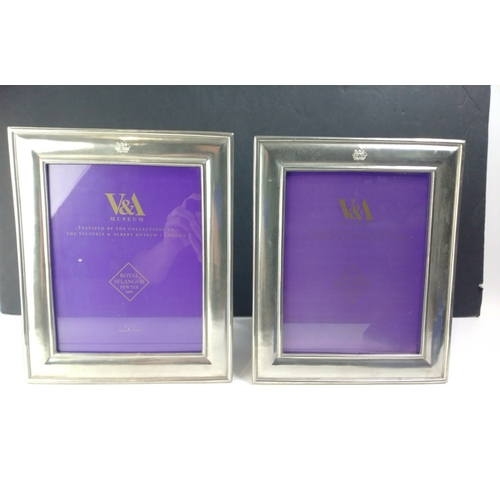 72 - Two ROYAL SELANGOR pewter V&A photo frames size 8 x 10 inch#8