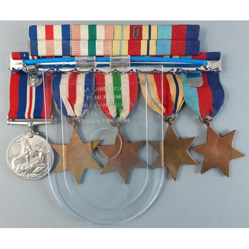 138 - The WWII Medals and ephemera of ex RASC DESERT RAT / 8th Army veteran GEORGE BROWN.  Includes medals... 