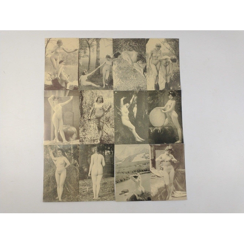 152 - L'Academie Feminine, 116 French Postcards mainly of outdoor nudes from the early 1900s. These later ... 