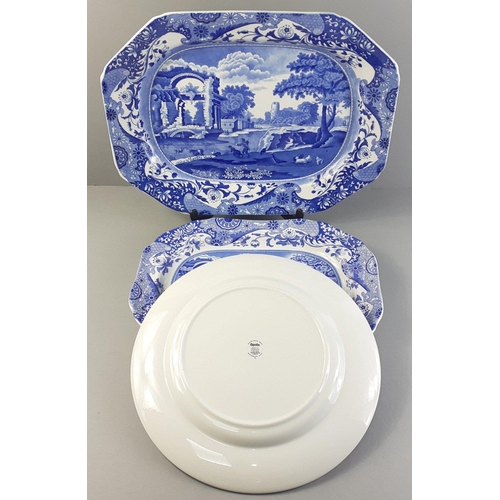 316 - Three large SPODE ITALIAN platters 43x32cm, 36x28cm and 32cm dia. No damage#102