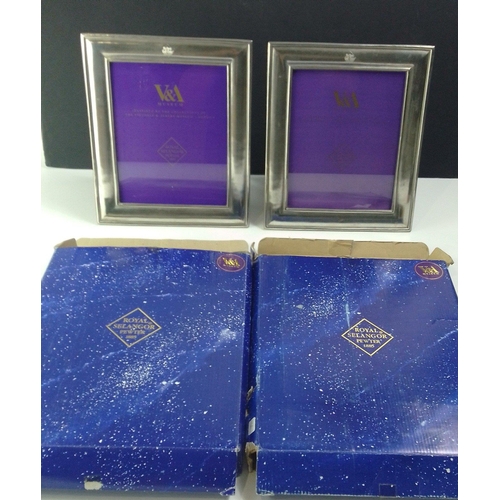 72 - Two ROYAL SELANGOR pewter V&A photo frames size 8 x 10 inch#8