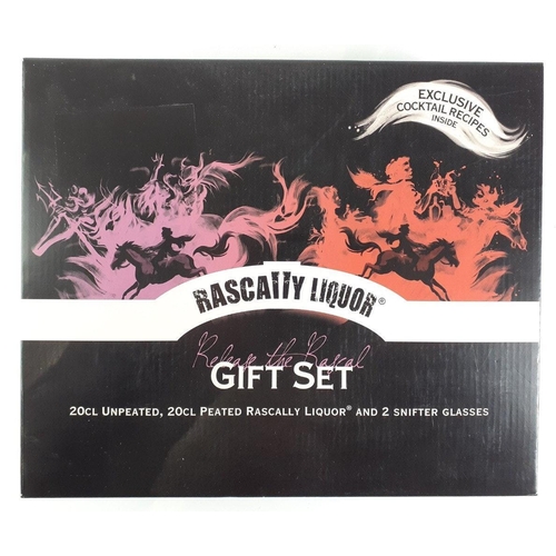 111 - An ANNANDALE Release the Rascally gift set comprising 20cl unpeated and a 20cl peated new make malt ... 