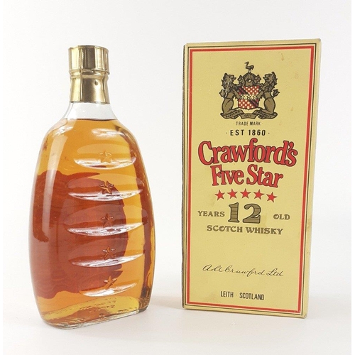 149 - A boxed 75cl bottle of CRAWFORD'S five star 12 year old Scotch whisky#167