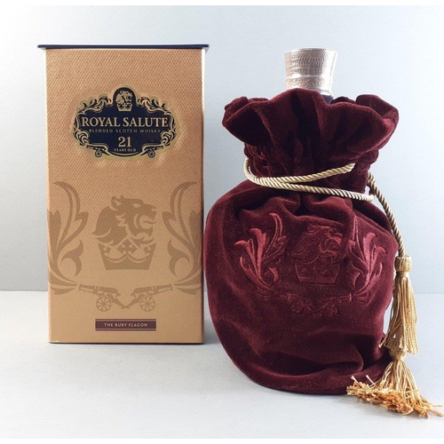 156 - Chivas Brothers ROYAL SALUTE 21yr old blended Scotch whisky. 70cl in a Ruby Flagon presentation box.... 