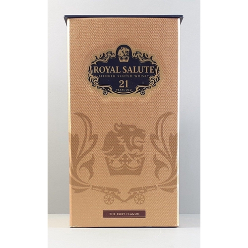 156 - Chivas Brothers ROYAL SALUTE 21yr old blended Scotch whisky. 70cl in a Ruby Flagon presentation box.... 