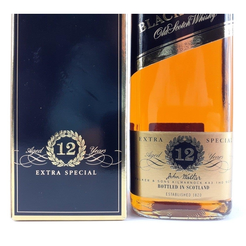 187 - JOHNNIE WALKER Black Label Extra Special aged 12 years in box. 70cl.#206