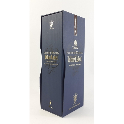 189 - Attractive JOHNNY WALKER Blue Label commemorative box with empty original bottle. A souvenir of an e... 