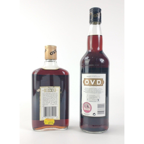 242 - A 70cl and a 35cl bottle of OVD#262