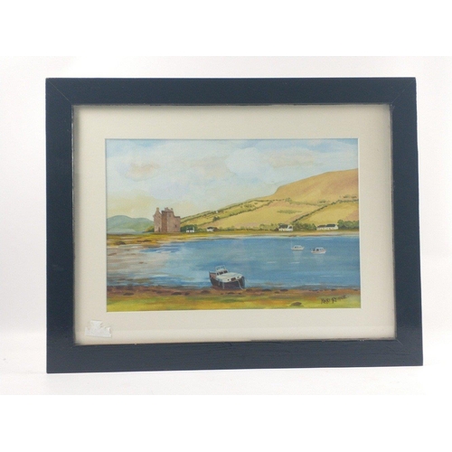 294 - LOCHRANZA Scene Isle of Arran original watercolour by Scottish artist MARI RENNIE 37cm x 27cm#315... 