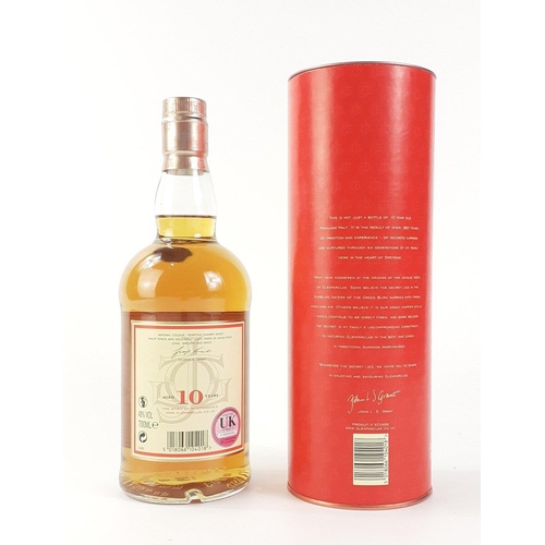 30 - A  bottle of 10 year old GLENFARCLAS Single Malt Scotch Whisky in presentation tube. 70cl#38