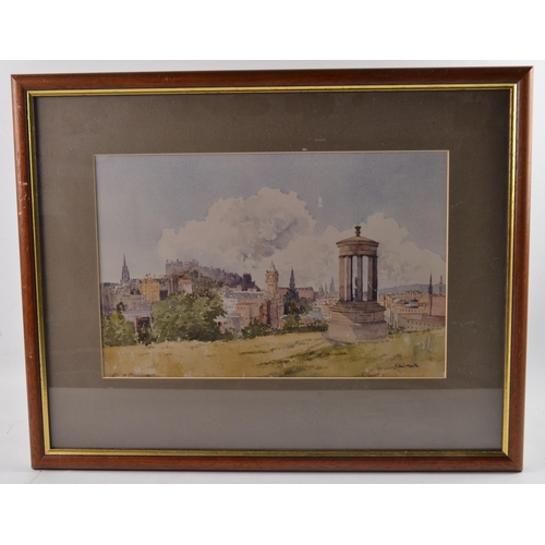 315 - GILES LE MAITRE 'Calton Hill' watercolour artist signed bottom right.#336