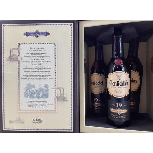 34C - A FIRM INVESTMENT! GLENFIDDICH AGE OF DISCOVERY 19 years aged 3 bottle pack 3 x 200ml single malt Sc... 