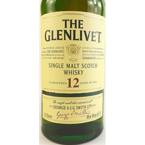 38 - THE GLENLIVET Nicely presented 12 Year Old Malt in presentation box. 70cl bottle.#50