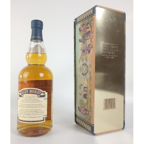 53 - An original tin GLEN MORAY 16 year old single Speyside malt whisky 70cl#65