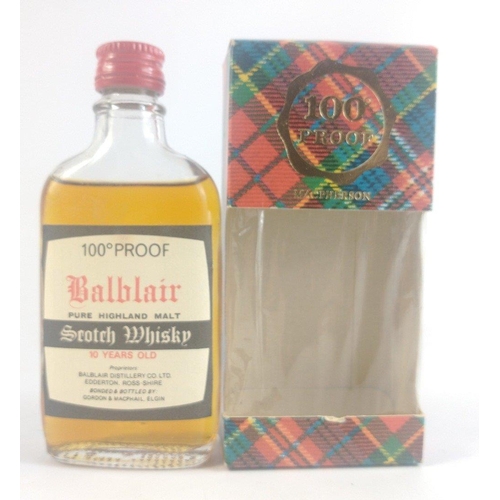 69 - BALBLAIR 100% proof miniature boxed malt whisky, bonded and bottled by GORDON & MACPHAIL#81