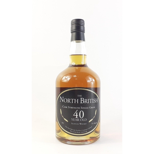 96 - A rare THE NORTH BRITISH Cask Strength Single Grain 40 Years Old sealed with certificate and even th... 