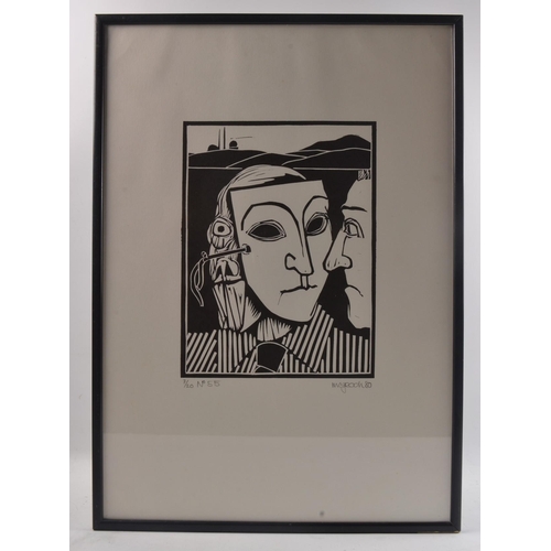 347 - BRIAN MCGEOCH Scottish 'Blast', Woodcut 7/20.#134