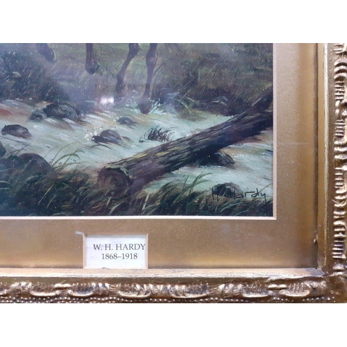 363 - W H HARDY 1868-1918 gilt framed original 