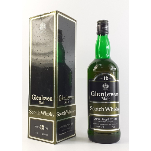 37 - GLENLEVEN malt Scotch whisky 12 years Old.  Boxed 75cl.  A blend of six Malts by John Haig.  Older c... 