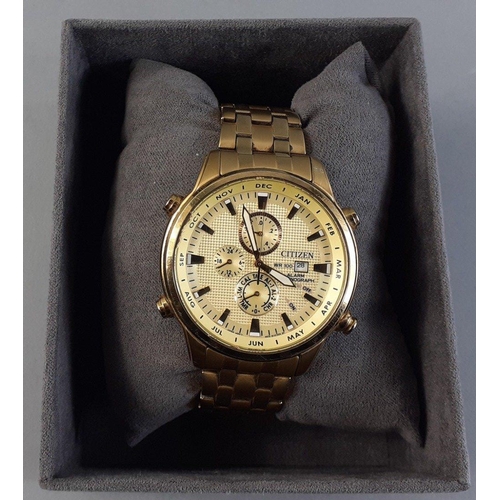 165 - CITIZEN WR100 Chronograph boxed with paperwork in working order. 6870-50688631#164