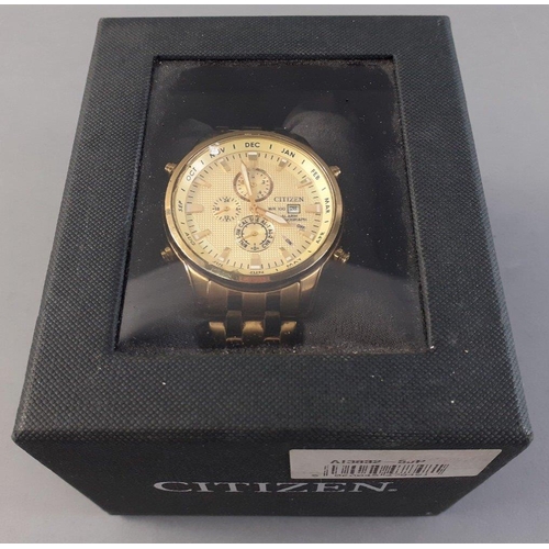 165 - CITIZEN WR100 Chronograph boxed with paperwork in working order. 6870-50688631#164