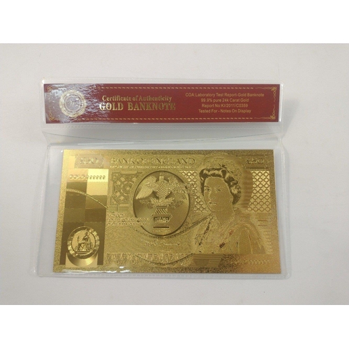 86 - A quantity of nicely produced gold banknotes in sealed packs. In excellent condition.#85