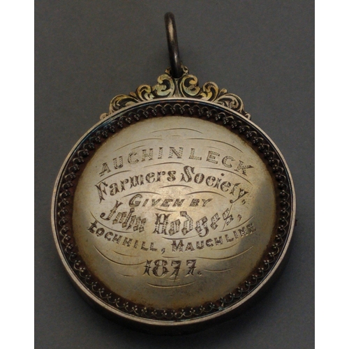 93 - Scottish Agricultural Medal. 1877 AUCHINLECK Farmers Society for Best Brood Mare. Won by William Smi... 