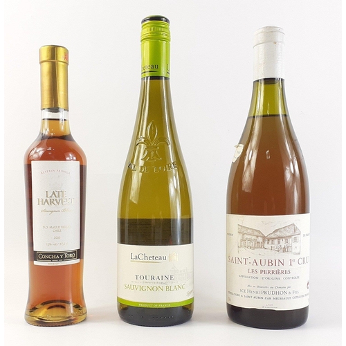 244A - Three bottles of French wine to include LaCheteau Touraine Sauvignon Blanc, 2005 Late Harvest, Saint... 