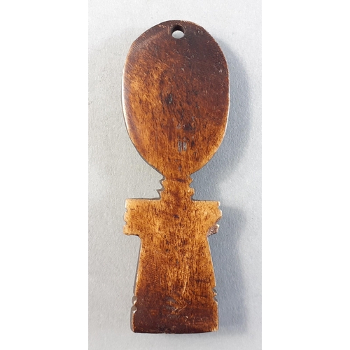 40 - A SENEGAL tribal polished hardwood fertility pendant in lovely condition. 6cm approx. Purchased by t... 