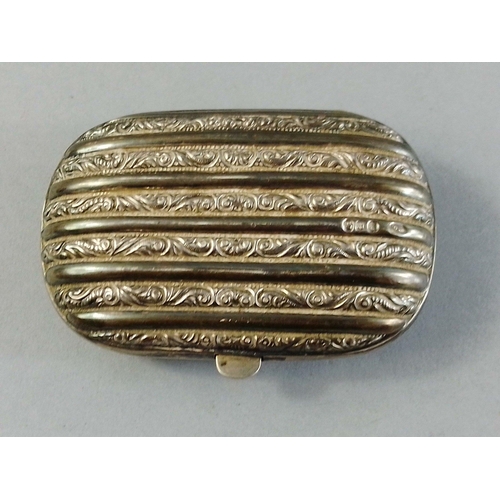 32 - A beautiful small silver hallmarked, London 1880s, coin purse lined with blue silk, small inscriptio... 