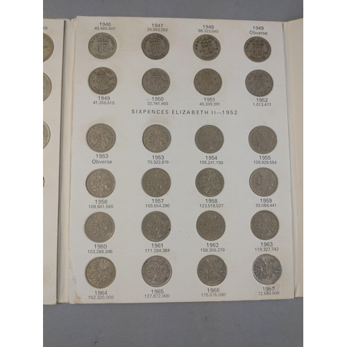 55 - A  full coin collector's folder - No 3 Great Britain shillings and sixpences 1937 -1966/7.  Includes... 