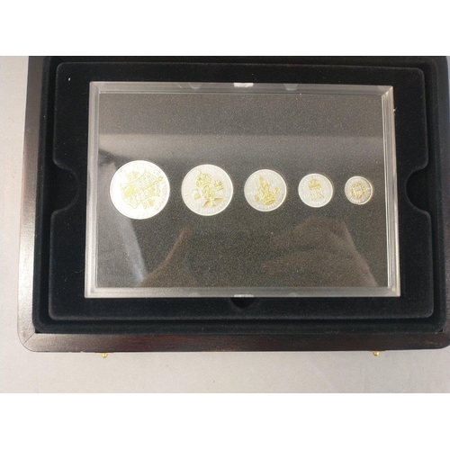 58 - Four boxed sets of commemorative coins to include boxed set of 12 plated coins with gilt Pre -Decima... 