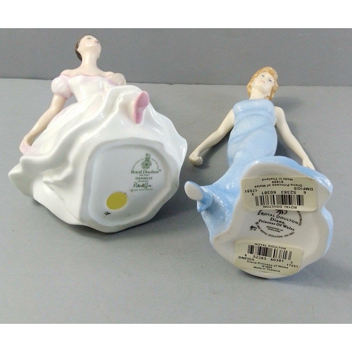 158 - ROYAL DOULTON Diana, Princess of Wales (23cm approx) and Danielle (HN3001) 18cm approx.  No damage#4... 