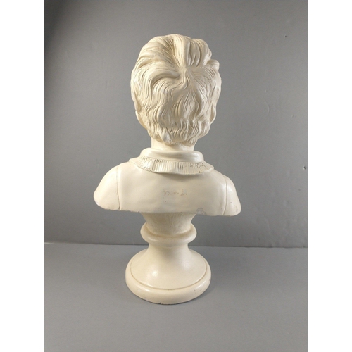 173 - An impressive nicely detailed plaster bust of a late Victorian child standing 42cm approx. A few min... 