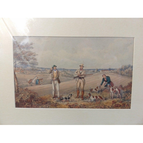 293 - Two antique hunting prints of good quality, each frame measures 31cm x 24cm approx#123