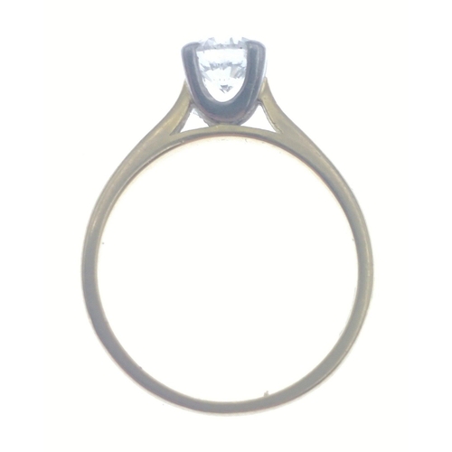 8 - Hallmark 18ct Birmingham gold A FABULOUS large SOLITAIRE DIAMOND (tested) round brilliant cut colour... 