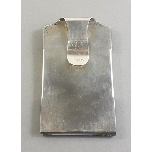 150 - An ASPREY of London silver hallmarked, Birmingham 1995, business card clip, 95 x 55mm.  Weighs 55.56... 