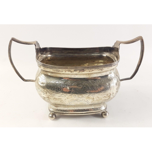 155 - A large silver hallmarked sugar bowl, London 1807, weight 253g approx H12cm x L20cm approx#160