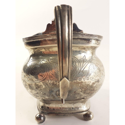 155 - A large silver hallmarked sugar bowl, London 1807, weight 253g approx H12cm x L20cm approx#160