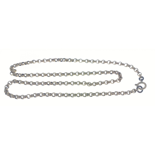 64 - An unmarked yellow metal chain necklace (which does not react to a magnet) weight 7.43g approx#64... 