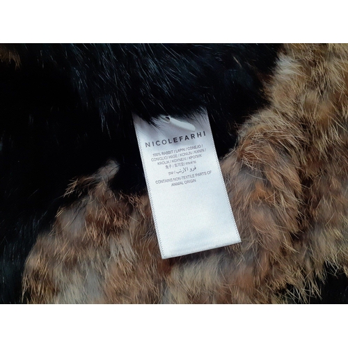 327 - SIZE6/8 -HARVEY NICHOLS purchased NICOLE FAHRI fur jacket OF THE HIGHEST QUALITY! - SIMPLY LUXURIOUS... 