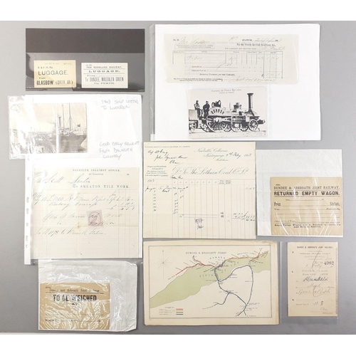 360 - A small selection of railwayiana to include a London and North Western Railway Company postcard to L... 