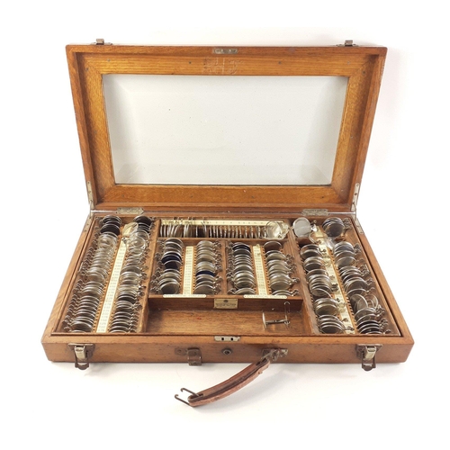 362 - A vintage case of OPTICIAN'S trial lenses by the AMERICAN OPTICAL COMPANY, South Bridge Mass. USA.  ... 