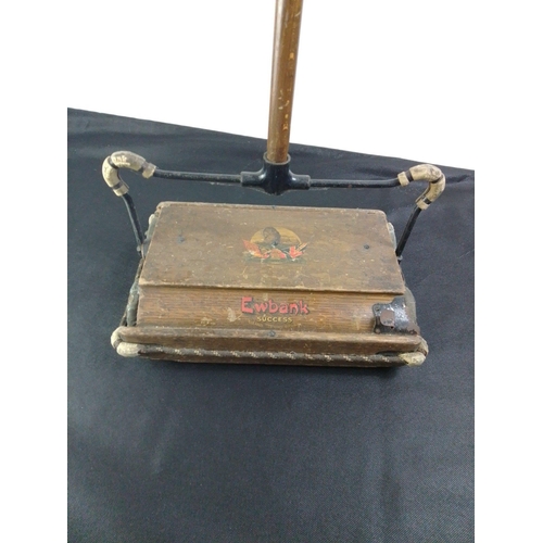 367 - An antique WOODEN EWBANK Success carpet sweeper British manufactured with lion logo.  Appears in goo... 