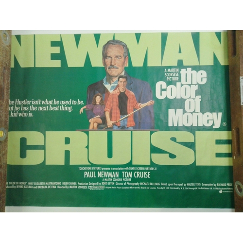 431 - A Touchstone Pictures 1986 movie poster of Tom Cruise, Paul Newman in THE COLOR OF MONEY.  Measures ... 