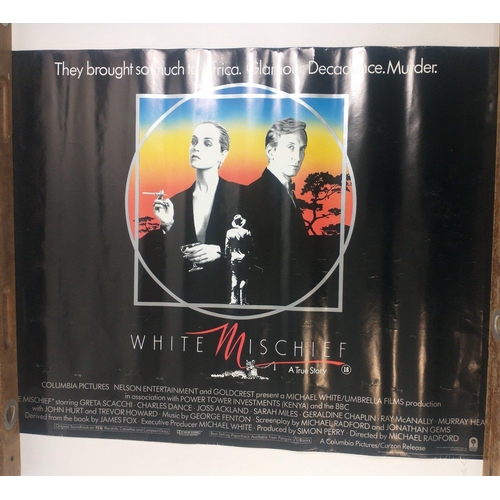 434 - A 1987 movie poster WHITE MISCHIEF. Measures 100 x 75cm approx#87