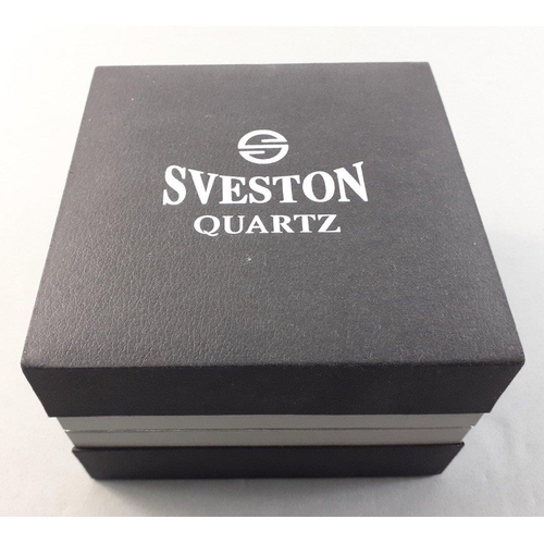 111 - SVESTON SV10028 21 Jewels Gent's dress wristwatch in original box. Quartz movement battery required.... 